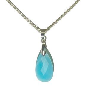 AUN Sterling 925 Silver & Amazonite Necklace